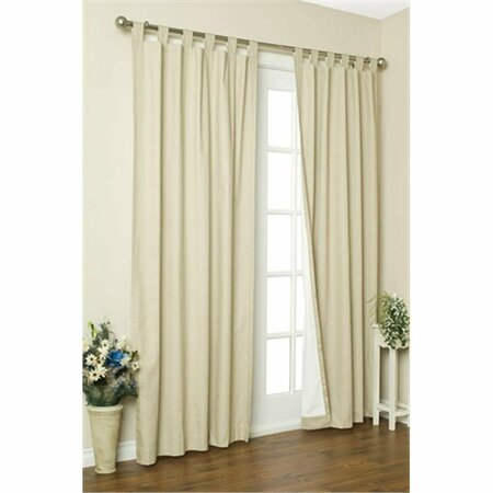 COMMONWEALTH HOME FASHIONS Thermalogic Insulated Solid Color Tab Top Curtain Pairs 95 in., Natural 70292-153-103-95